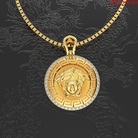 Mặt Dây Chuyền Nam – Versace Vàng 18K Ý MDC42 - bản to Mặt Dây Chuyền Nam – Versace Vàng 18K Ý MDC42 - bản to