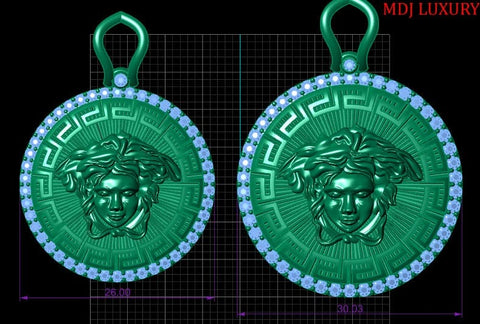 Mặt Dây Chuyền Nam – Versace Vàng 18K Ý MDC42 - bản to Mặt Dây Chuyền Nam – Versace Vàng 18K Ý MDC42 - bản to