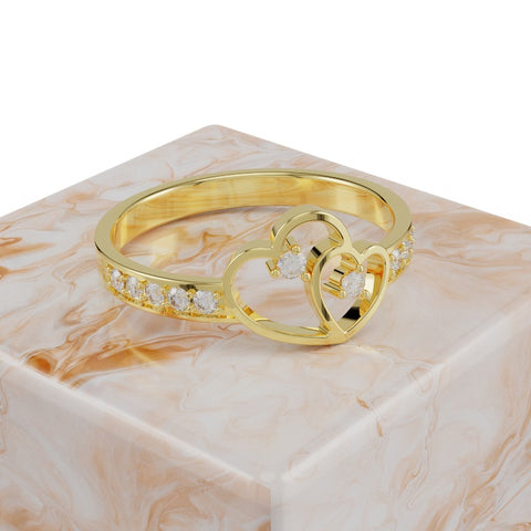 xNhẫn Cầu Hôn Trái Tim Vàng Hồng 14K MDJ NNU81 xNhẫn Cầu Hôn Trái Tim Vàng Hồng 14K MDJ NNU81