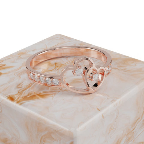 xNhẫn Cầu Hôn Trái Tim Vàng Hồng 14K MDJ NNU81 xNhẫn Cầu Hôn Trái Tim Vàng Hồng 14K MDJ NNU81