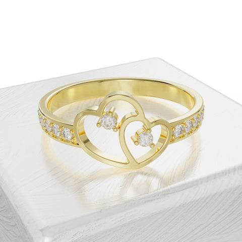 xNhẫn Cầu Hôn Trái Tim Vàng Hồng 14K MDJ NNU81 xNhẫn Cầu Hôn Trái Tim Vàng Hồng 14K MDJ NNU81