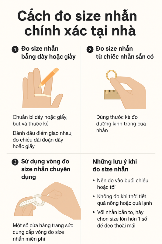 Cách đo size nhẫn tại nhà 2025