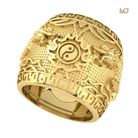 Nhẫn Nam Song Long Vàng 18K MDJ NN276