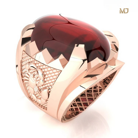 Nhẫn vàng nam đá Ruby thiên nhiên NN157x