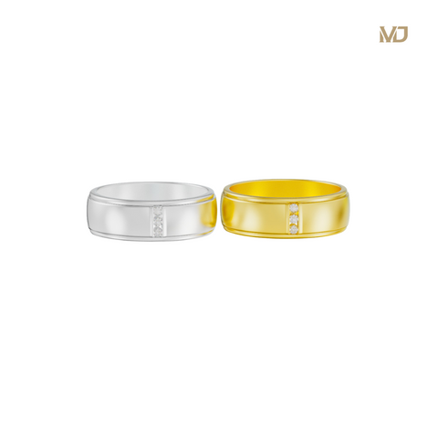 xNhẫn cưới vàng trắng đẹp MDJ NC121