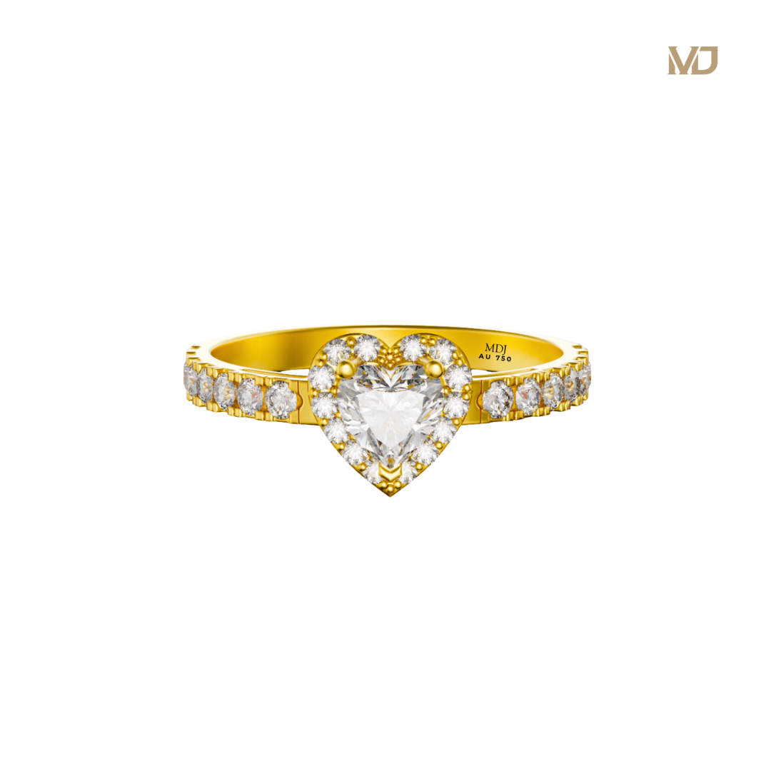 xNhẫn Cầu Hôn NNU186 Trái Tim Đá Ruby