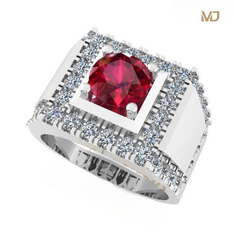 Nhẫn Nam kim cương MDJ vàng 18K NN116