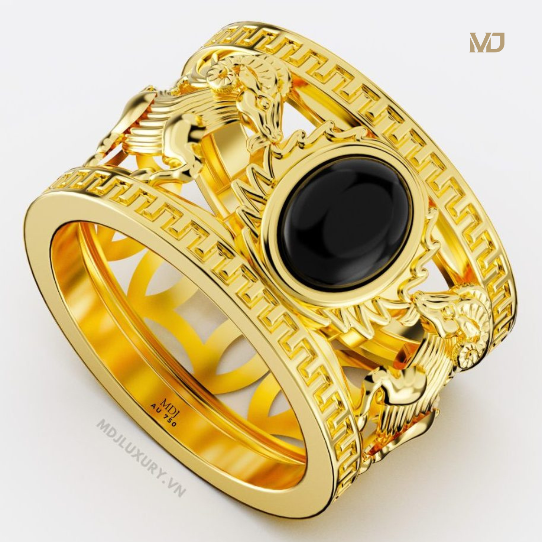 xNhẫn Nam Vàng Tây 14K Tuổi Mùi – NN383