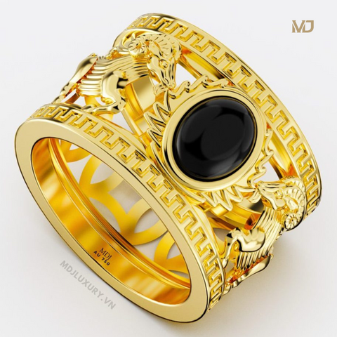 xNhẫn Nam Vàng Tây 14K Tuổi Mùi – NN383