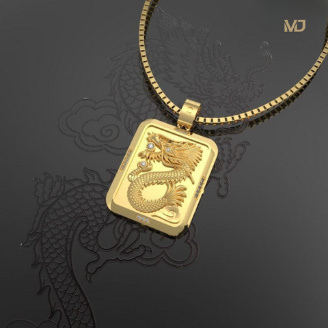 Mặt Dây Chuyền Rồng Vàng 14K MDJ MDC33 – Xưởng trang sức Hà Nộix