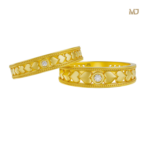 xNhẫn cưới vàng 14K – Trái Tim MDJ NC16