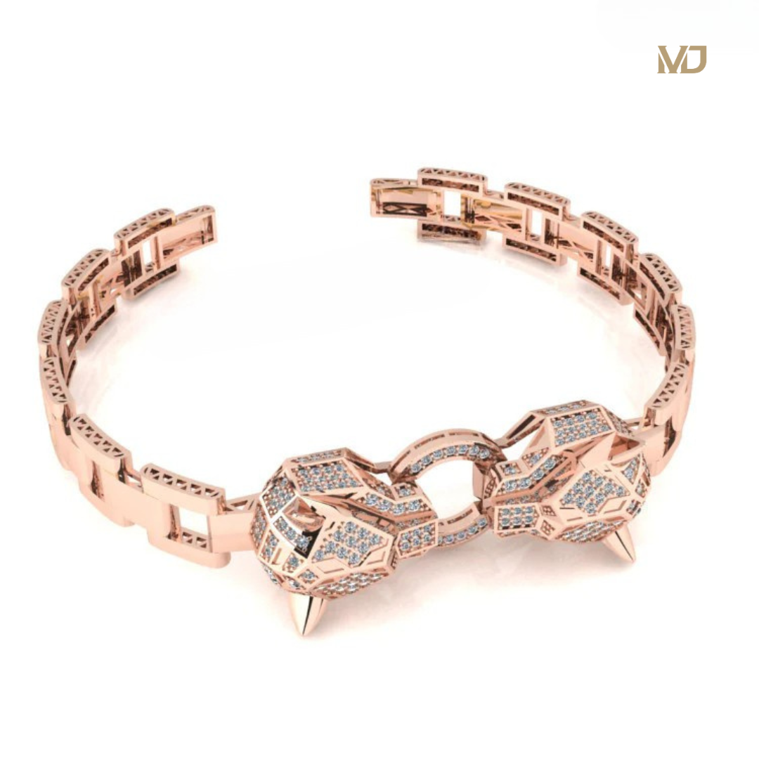 Lắc tay nam vàng 18K – Lắc tay Báo C.a.r.t.i.e.r 18K LTN09x