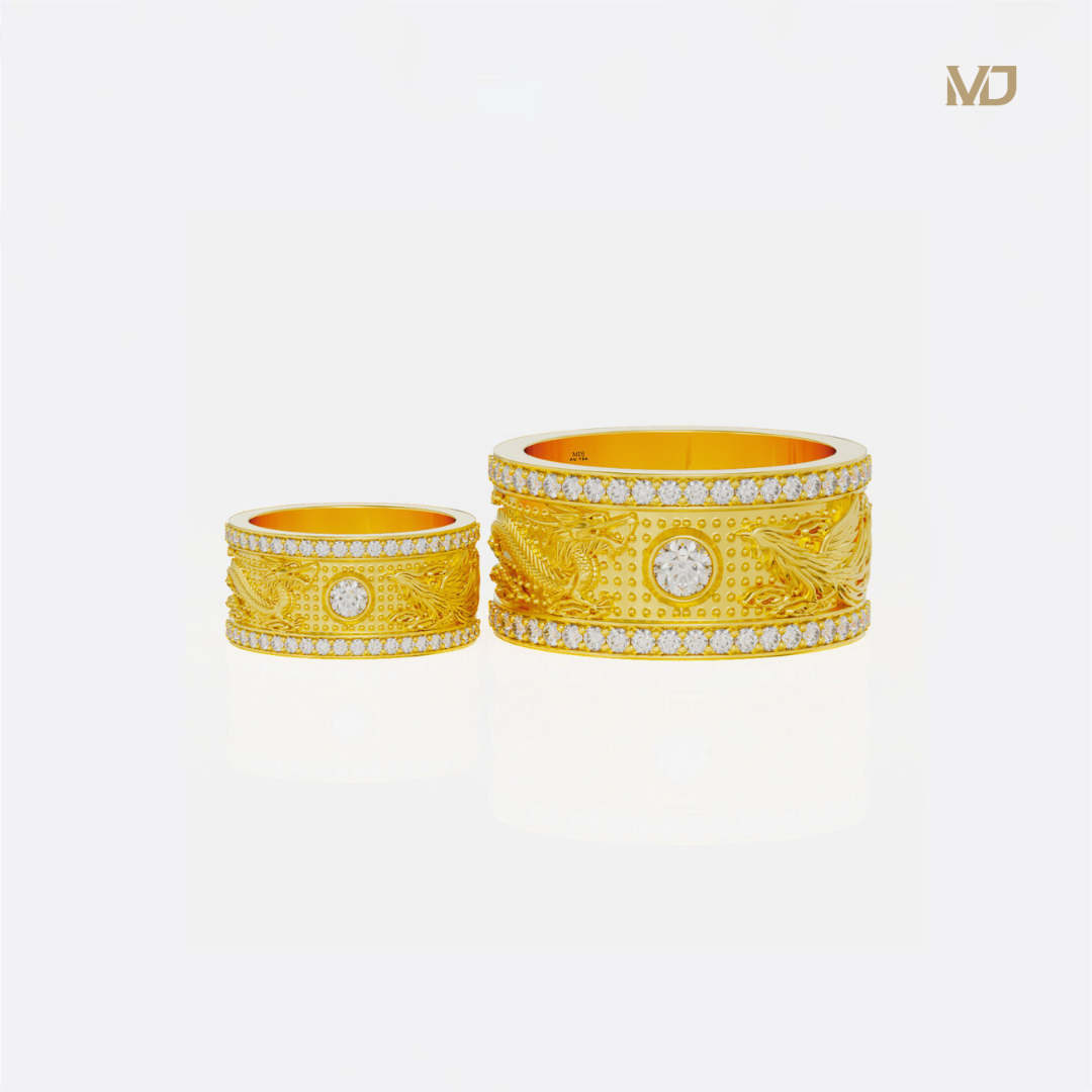 xNhẫn Cưới Rồng Phượng- Nhẫn Cưới Vàng đẹp 14K, 18K – NC131
