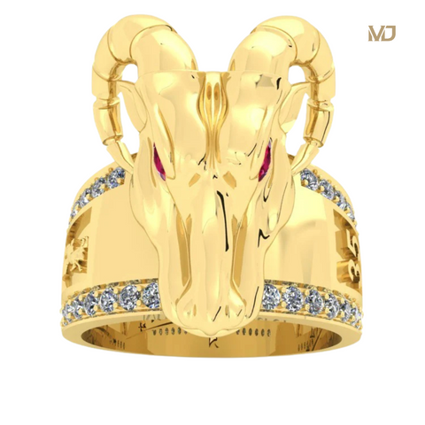 Nhẫn Nam Vàng Tây Tuổi Mùi Cao Cấp MDJ NN292
