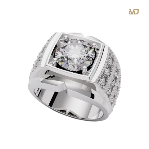 xNhẫn Nam Vàng Trắng Đá Ruby 18K MDJ LUXURY – NN363