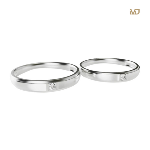 xNhẫn cưới vàng trắng – NC18 – Vàng 10K