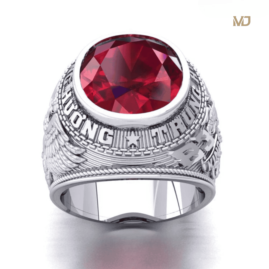 Nhẫn Kiểu Mỹ vàng 18K đá Ruby NN213x