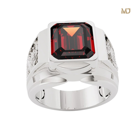 xNhẫn Nam Vàng Ý 18K – Song Long Đá Ruby NN185