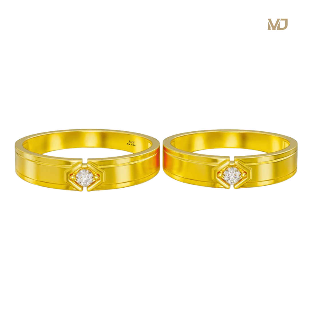 xNhẫn Cưới Nhẫn Cưới Ghép Đôi Vàng Tây 18K MDJ – NC142