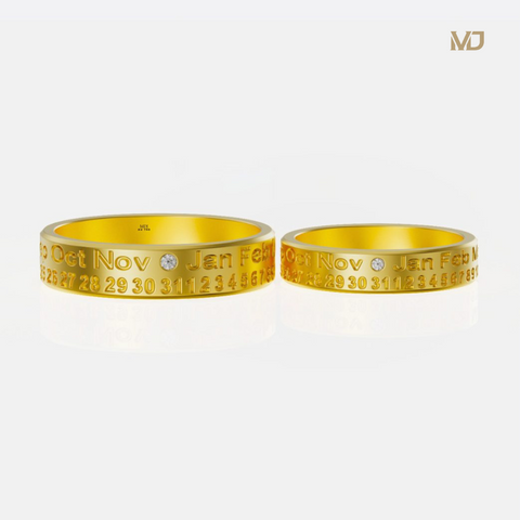 xNhẫn cưới vàng Vàng 14K Trơn NC169