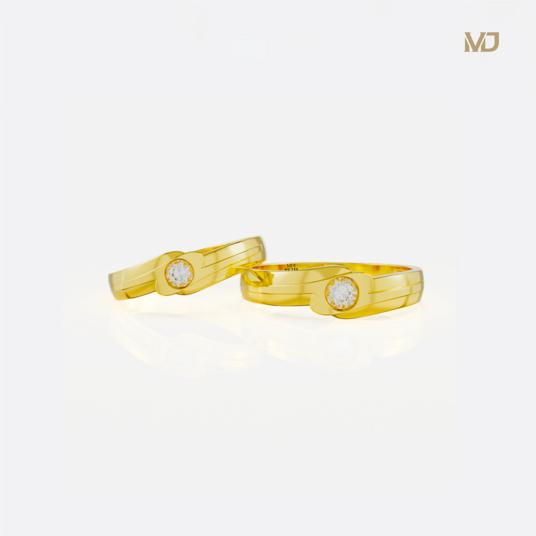 xNhẫn cưới vàng trắng 18K NC36