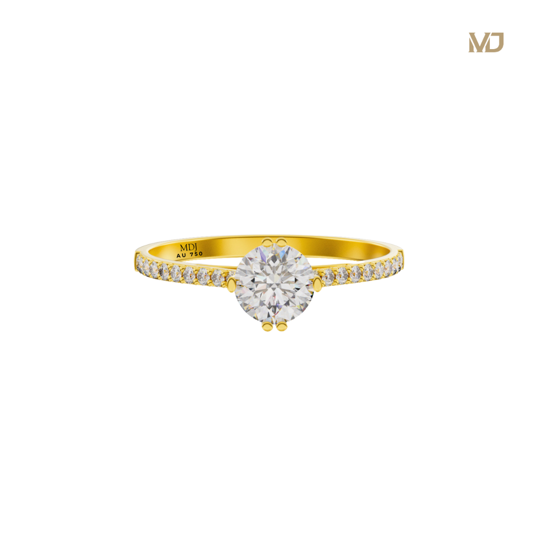 xNhẫn Cầu Hôn NNU205 Đơn Giản Đính Đá Ruby