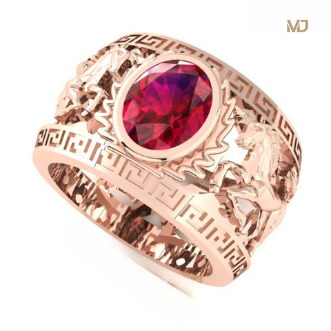 Nhẫn Nam Song Ngọ Đá Ruby Lục Yên Thiên Nhiên NN263