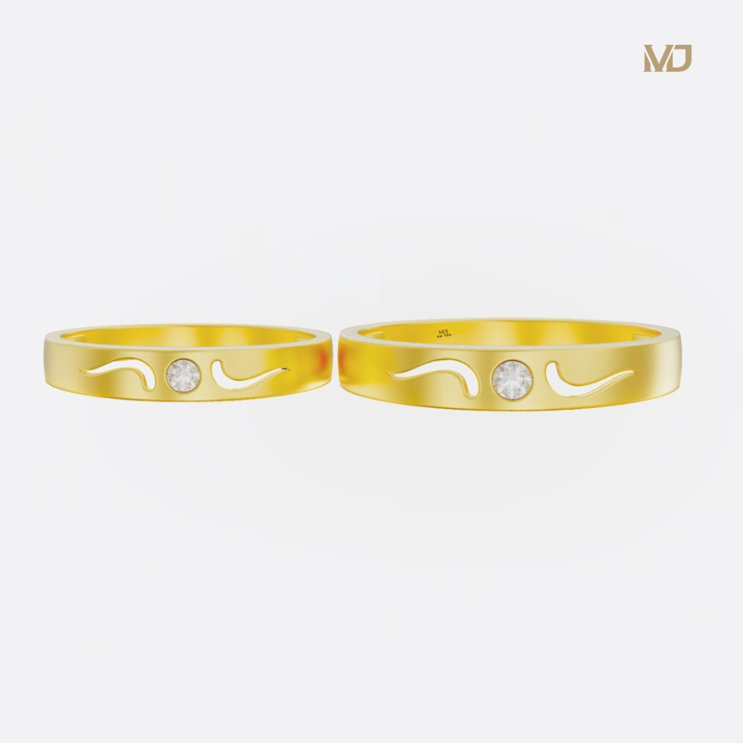 xNhẫn cưới Vàng Trắng đẹp MDJ – NC12