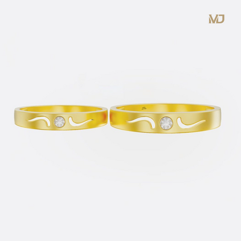 xNhẫn cưới Vàng Trắng đẹp MDJ – NC12