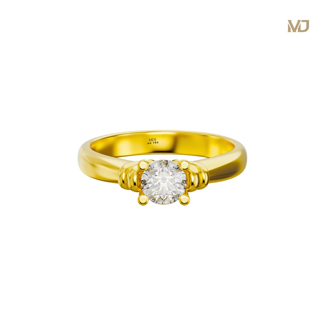 xNhẫn Cầu Hôn NNU162 Đơn Giản Đính Đá Ruby