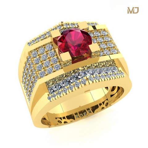 Nhẫn vàng nam đá Shapphire NN123