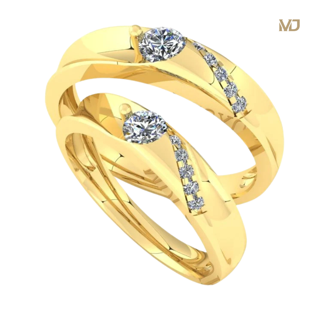 xNhẫn cưới vàng trắng 18K NC69