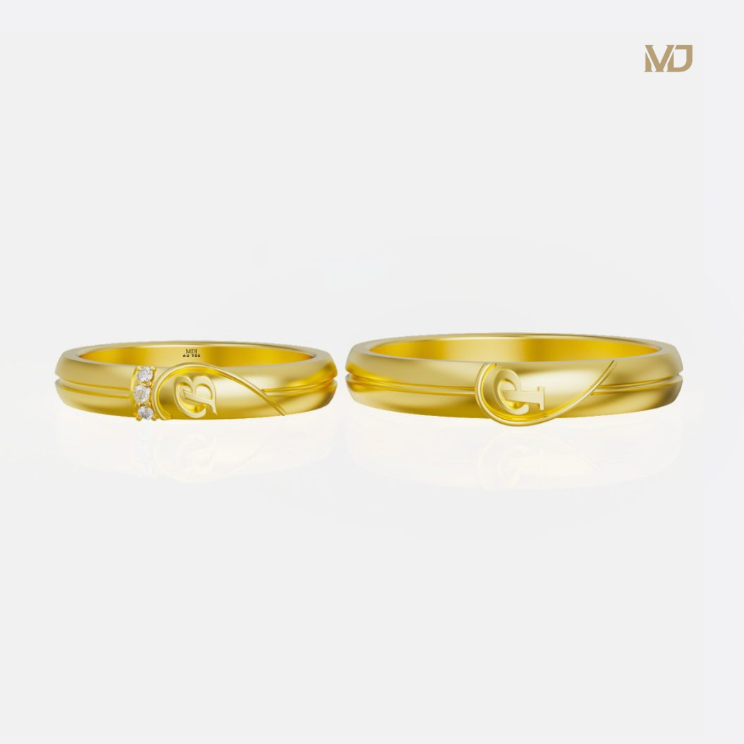 xNhẫn Cưới Trái Tim Cao Cấp Kim Cương Nhân Tạo Moissanite NC198