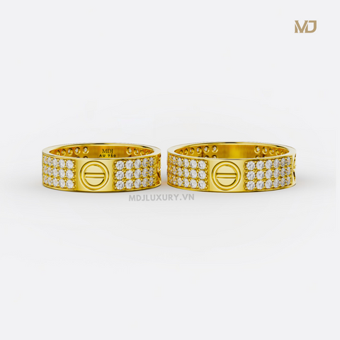 Nhẫn Cưới C.a.r.t.i.e.r Vàng Tây 18K NC22V