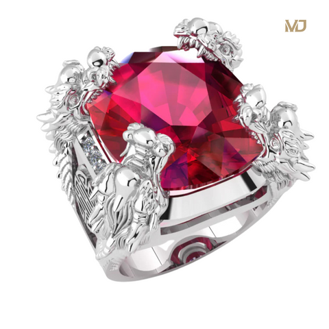 Nhẫn Nam Vàng Tứ Long Vàng 18K MDJ NN281x