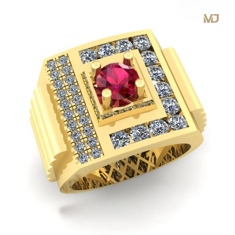 Nhẫn Nam Vàng Trắng 18K NN245