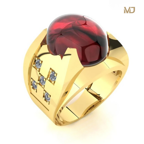 Nhẫn vàng nam đá Sapphire thiên nhiên NN158