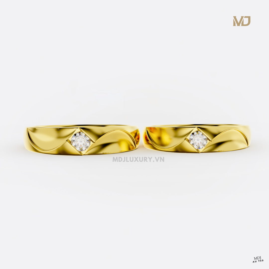 xNhẫn cưới đẹp vàng tây đính kim cương MDJ – NC04