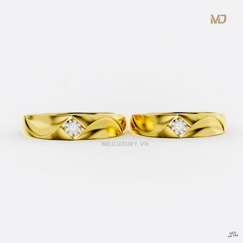 xNhẫn cưới đẹp vàng tây đính kim cương MDJ – NC04