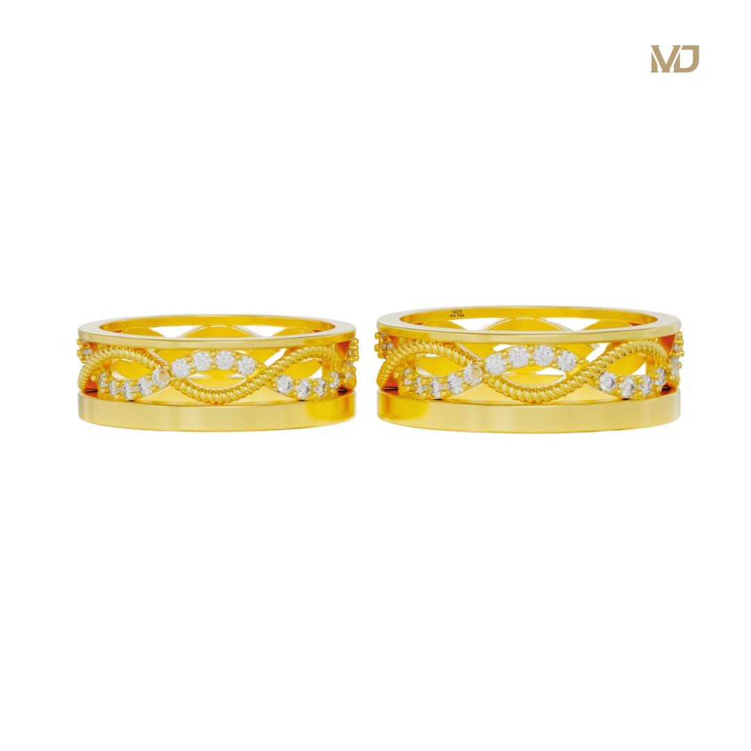 xNhẫn Cưới Đẹp Vàng 18K – Kim Cương Thiên Nhiên NC 182
