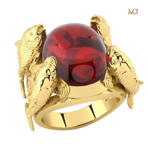 Nhẫn Nam Vàng Cá Chép 18K MDJ NN282x