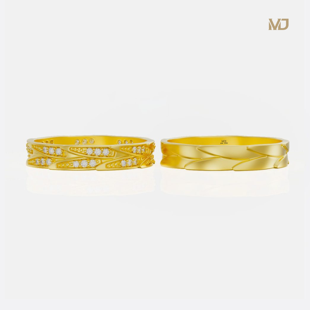 xNhẫn Cưới Vàng Tây 14K Mẫu Mới MDJ LUXURY NC225