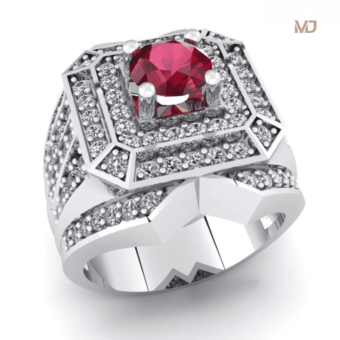 Nhẫn Nam Vàng Trắng 18K MDJ NN136