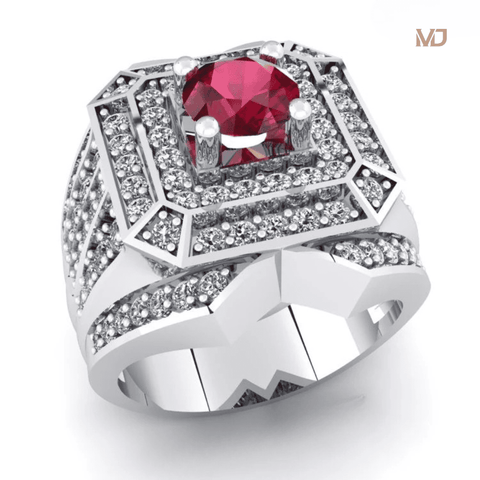Nhẫn Nam Vàng Trắng 18K MDJ NN136