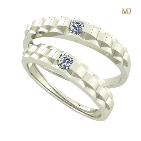 xNhẫn cưới vàng trắng, vàng tây NC70