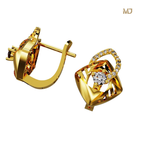 xBông tai vàng nữ trái tim xinh xắn BTH04