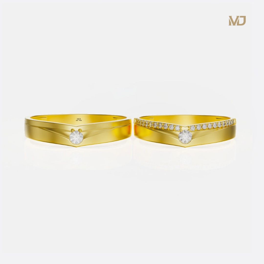 xNhẫn Cưới Hàn Quốc Vàng Tây 10K MDJ NC220