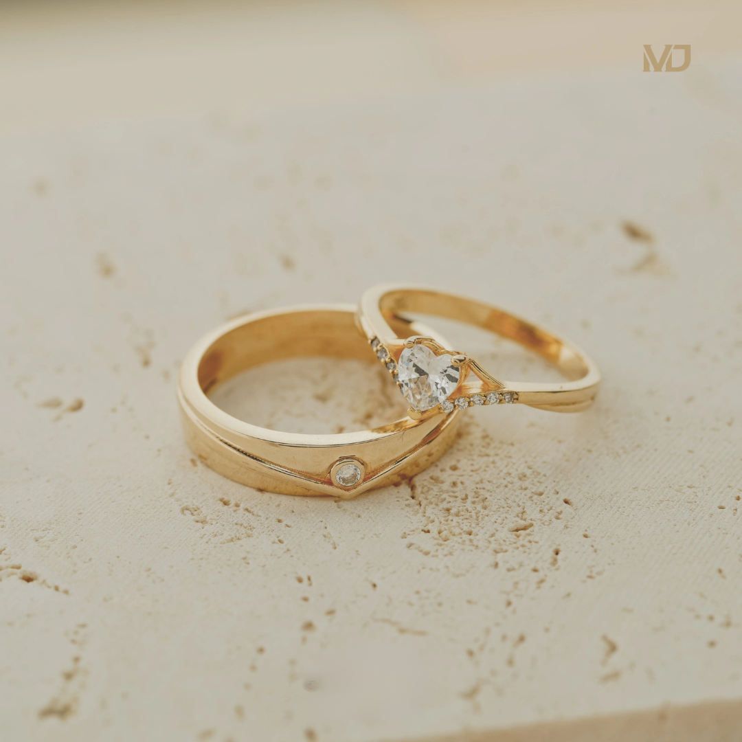 xNhẫn Cưới Vàng Tây 14K – Nhẫn Cưới Trái Tim Cao Cấp NC193