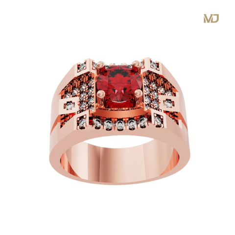 xNhẫn Nam Vàng Đá Ruby Cao Cấp Đính Đá Ruby NN132