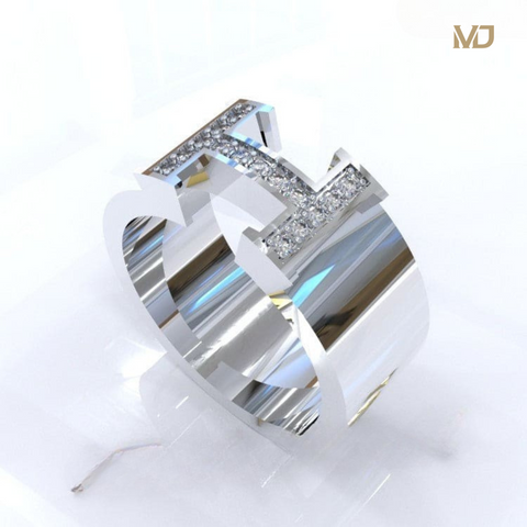 Nhẫn vàng nam chữ H NN176